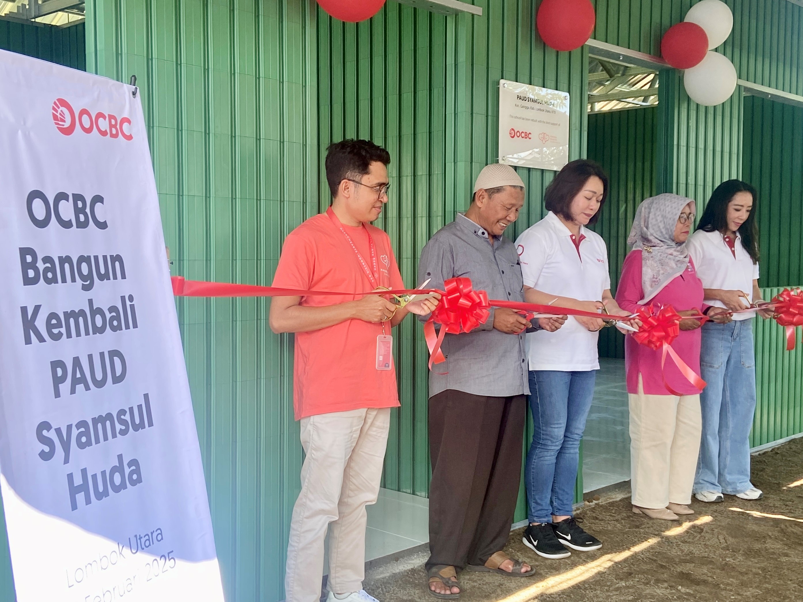CSR OCBC Konversi 22 Ribu Kilometer Jadi Donasi Pembangunan PAUD di Lombok Utara Melalui Program SPARTA 2024 